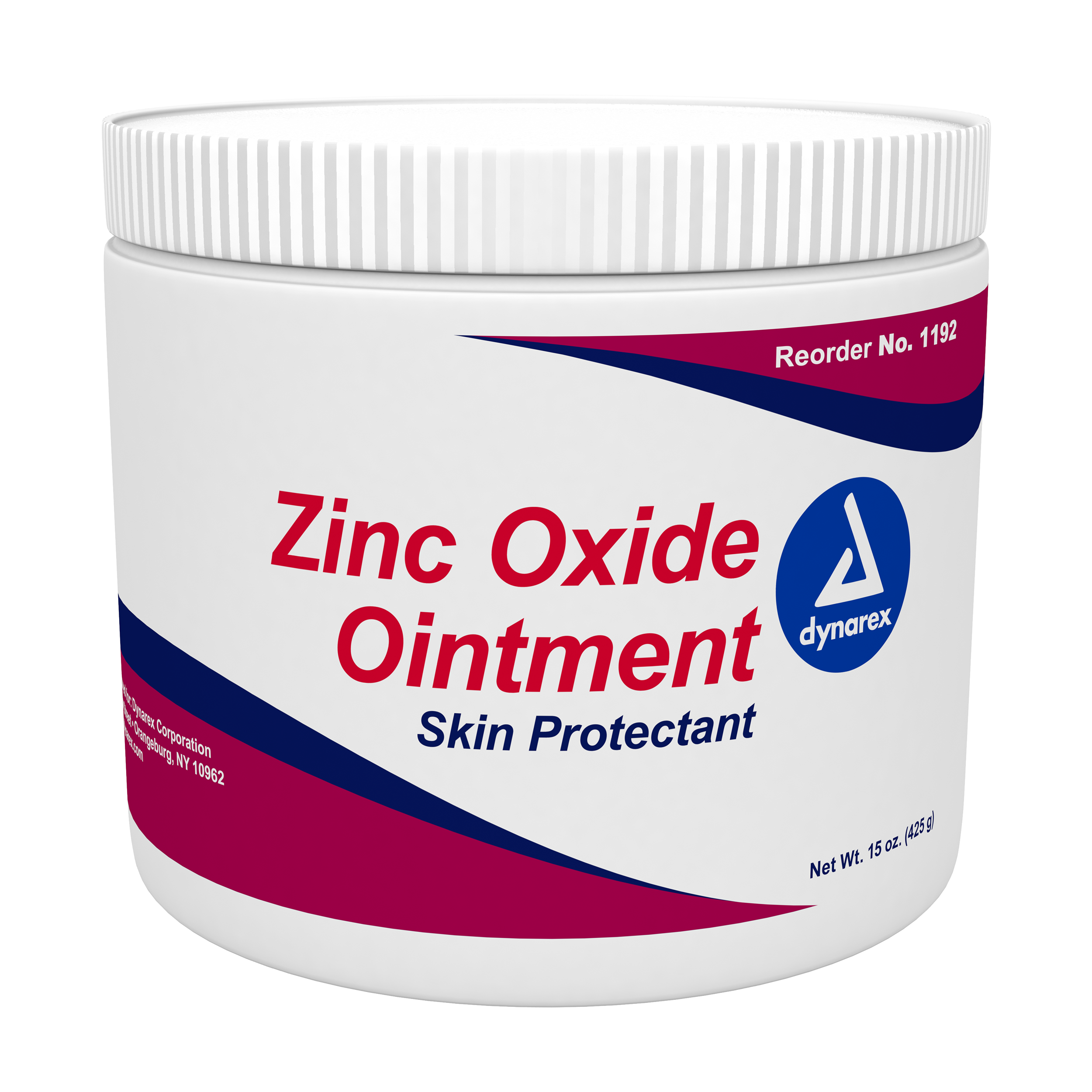 Dynarex #1192 Zinc Oxide First Aid Ointment in 15-oz Jars