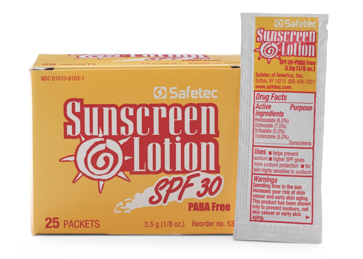 Safetec® 3.5 gram SPF 30 Sunscreen Lotion