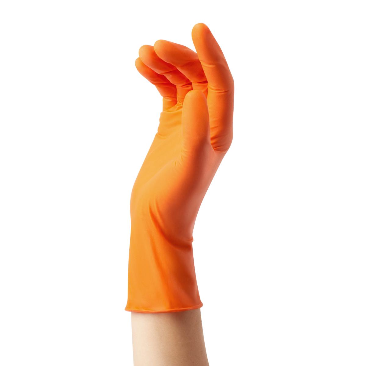 #CR911 Critical Response™ Hi-Viz Orange Nitrile Gloves
