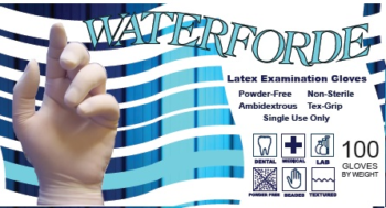 Emerald 5-mil Waterforde Powder-Free Double Textured Latex Exam Gloves