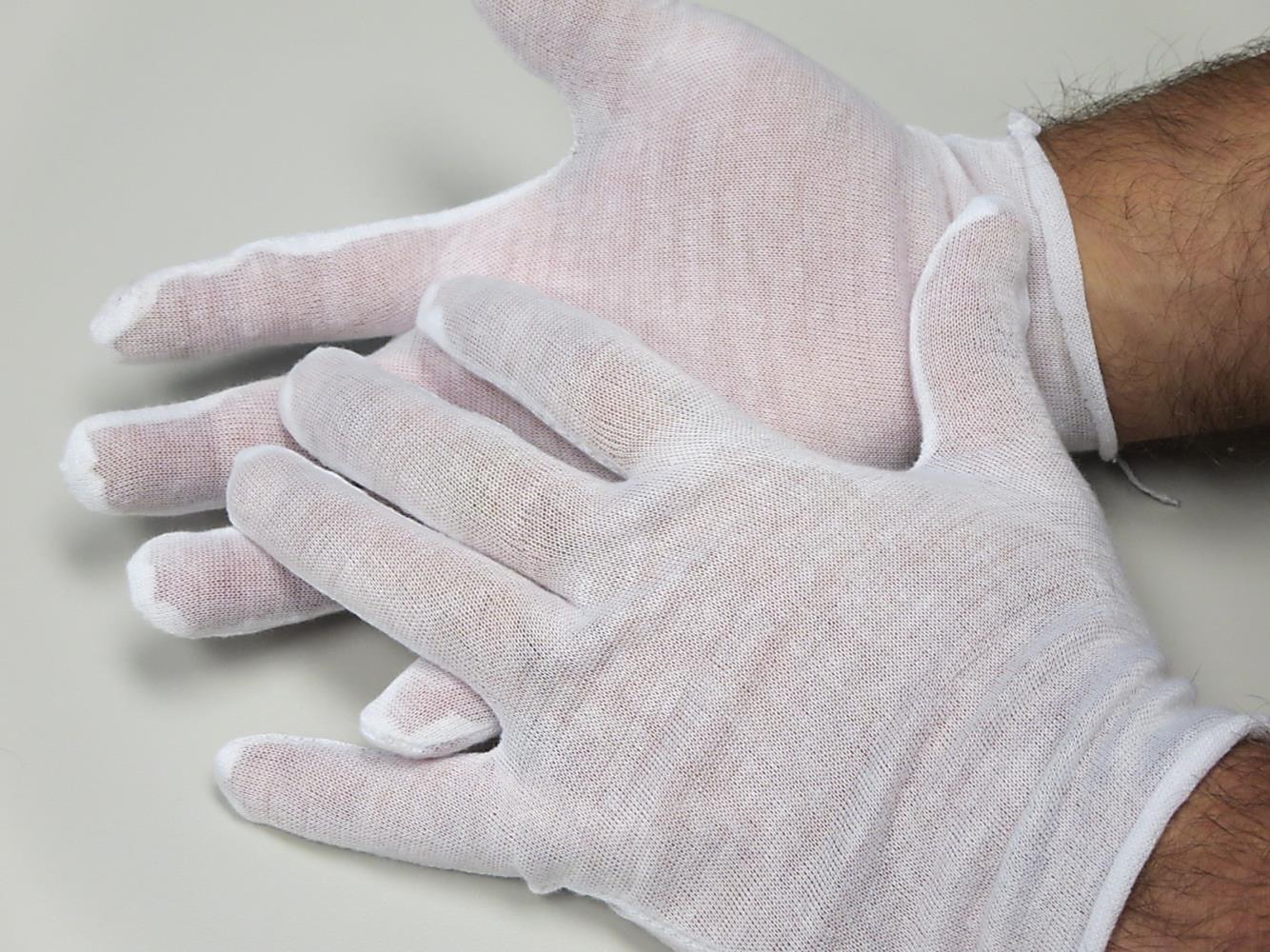 Emerald Lightweight Cotton/Poly White Inspector's Gloves