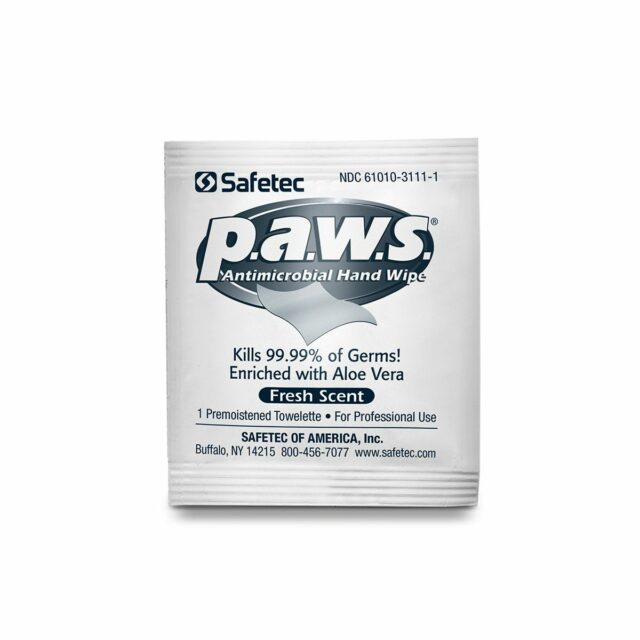34400 Safetec® P.A.W.S.® Antimicrobial Wipes (100ct) -