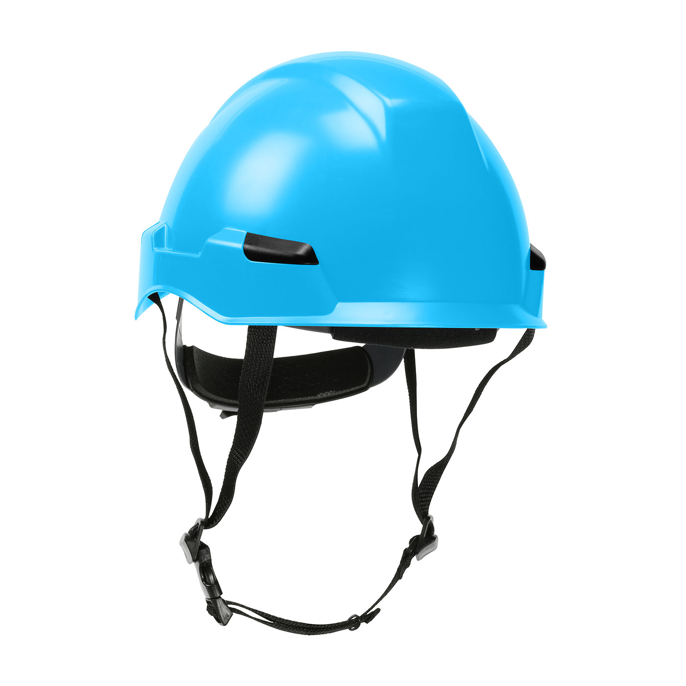 280-HP141R PIP® Dynamic Rocky™ Industrial Climbing Helmet with Polycarbonate / ABS Shell,  Nylon Suspension, Wheel Ratchet Adjustment and 4-Point Chin Strap-Lt  Blue