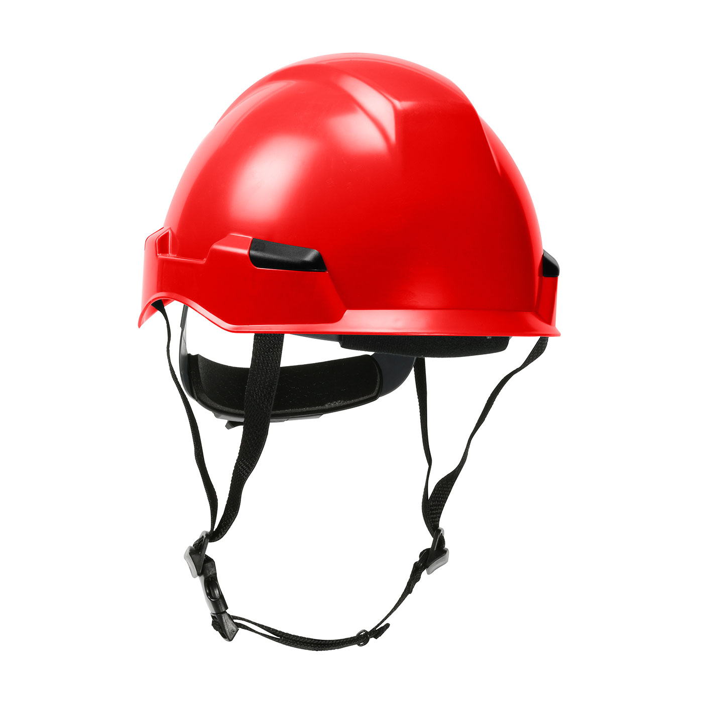 280-HP141R PIP® Dynamic Rocky™ Industrial Climbing Helmet with Polycarbonate / ABS Shell, Nylon Suspension, Wheel Ratchet Adjustment and 4-Point Chin Strap- Red