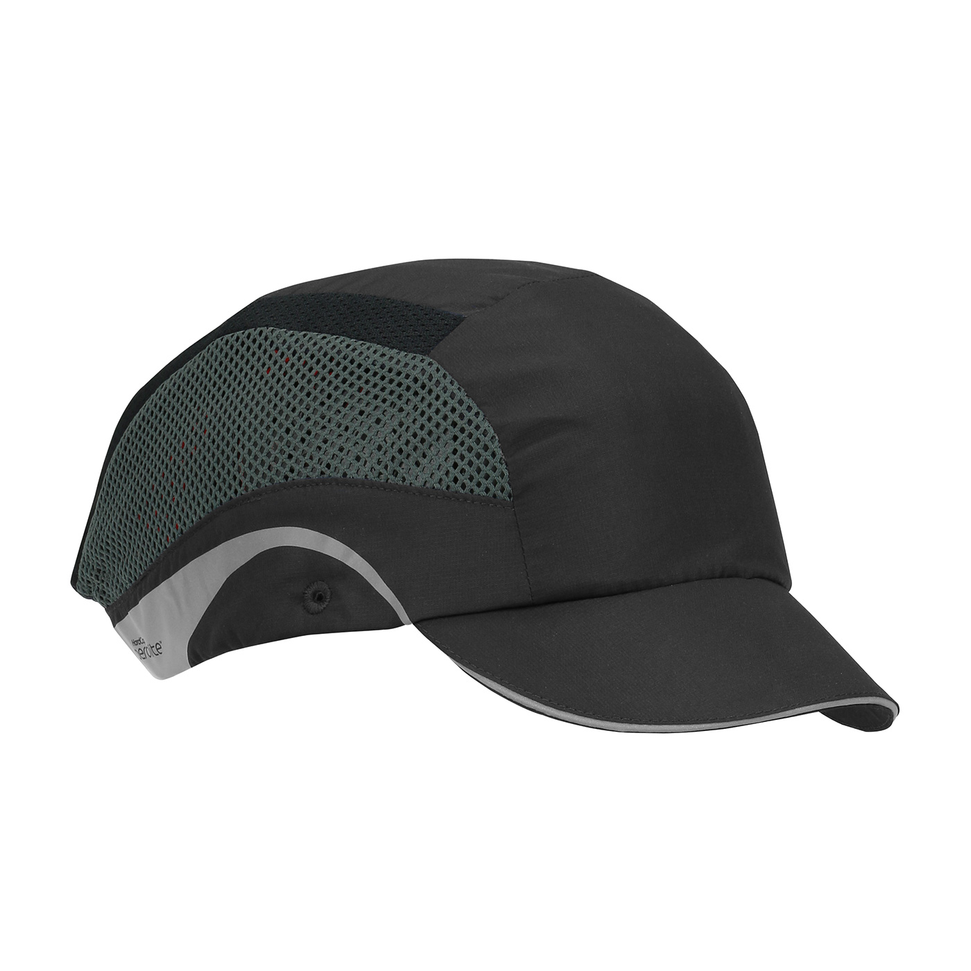282-AES150 PIP® HardCap™ Lightweight AeroLite™ 2` Short Brim Baseball Style Bump Caps: BLACK