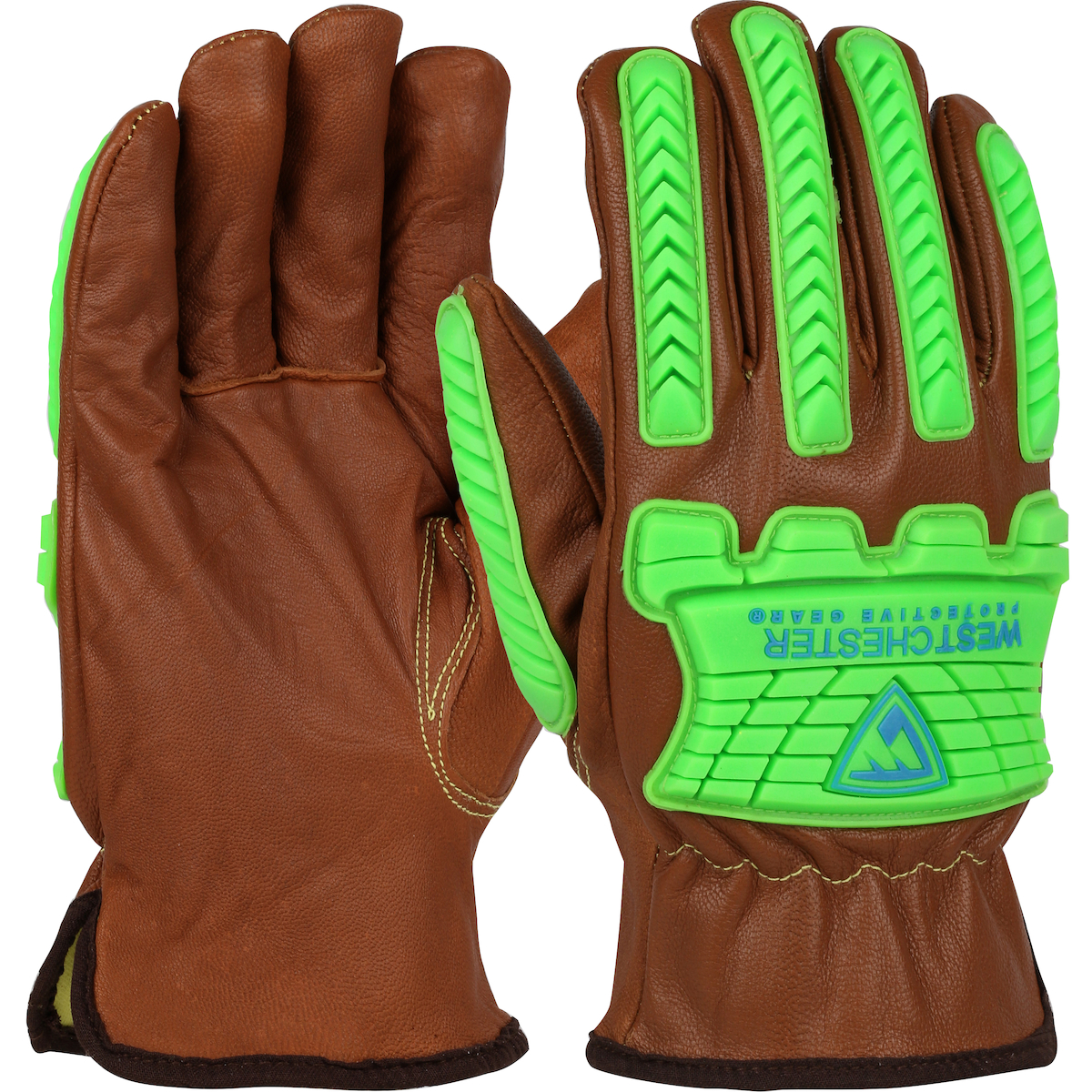 KS993KOAB PIP® Top Grain Goatskin Impact Leather Drivers Glove with Para-Aramid Lining and Keystone Thumb feature Oil Armor™