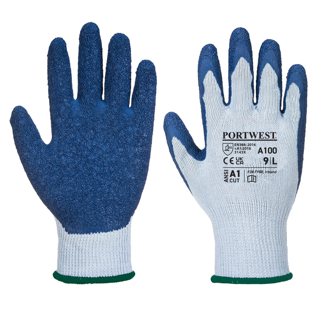 A100 Portwest® Latex Coated String Knit Work Gloves