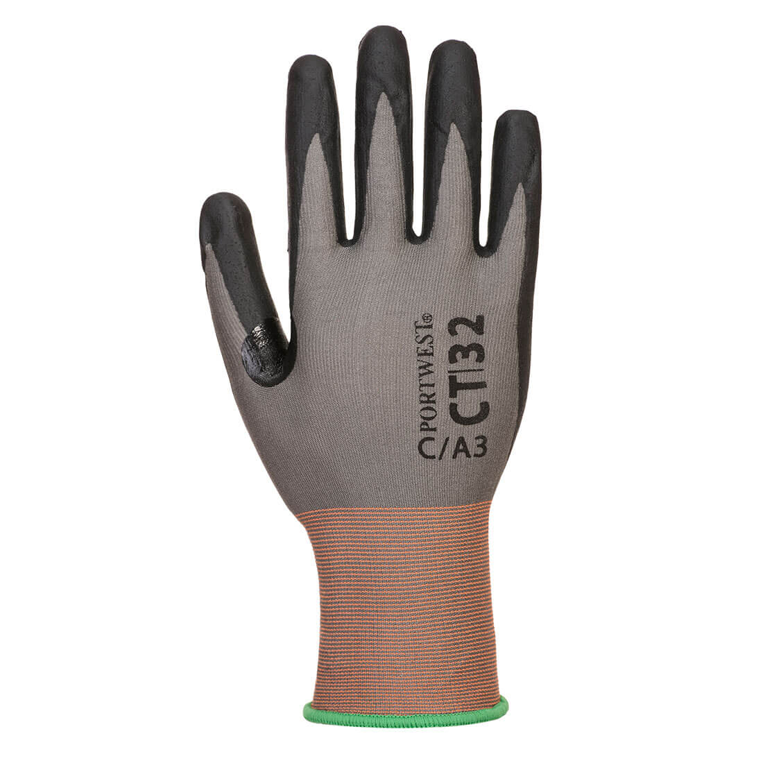 CT32  Portwest® CT MR18 A3 Cut Resistant Seamless Knit Micro Foam Nitrile Coated Work Gloves