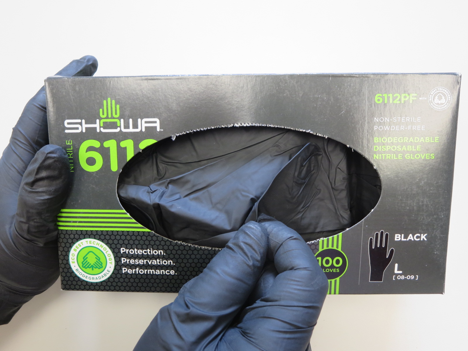 N-DEX® Black Biodegradable Powder-Free Latex-Free Nitrile Gloves