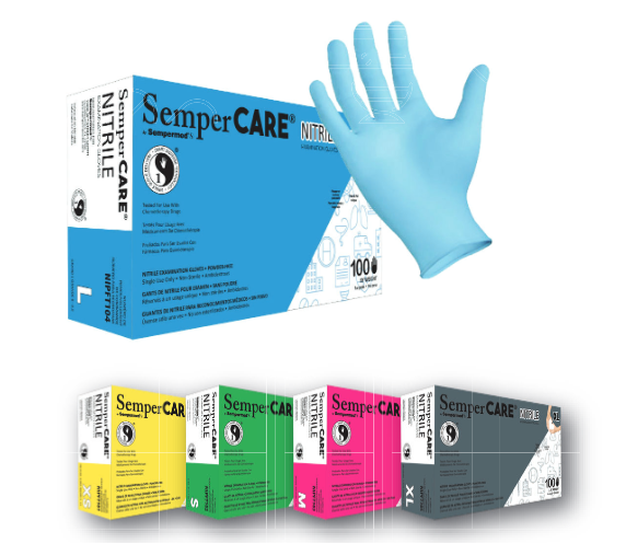 Sempermed® SemperCare® ESD Approved Nitrile Exam Gloves