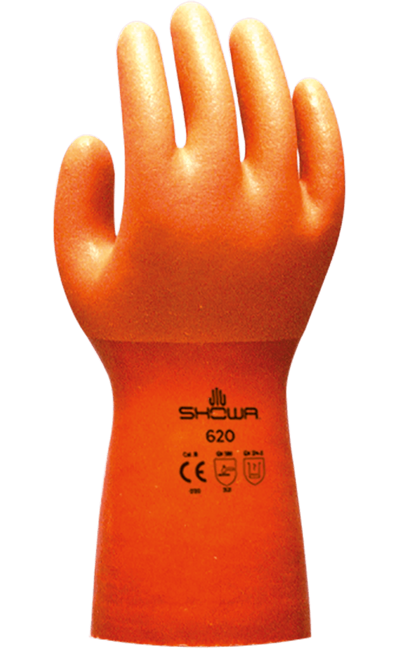 Showa® Atlas® 620 12-inch Orange PVC Coated Gloves 