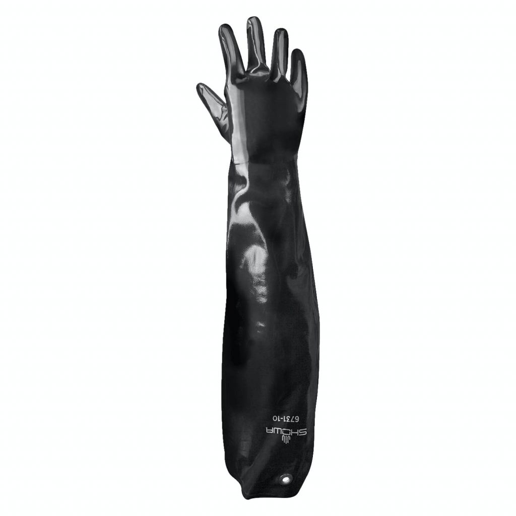  Showa® 6731 Shoulder Length Smooth Texture Neoprene Coated Gloves