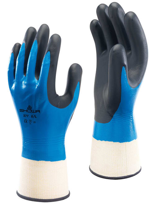 Showa® S-Tex® 377 Dual Nitrile Coated Hagane Coil A4 Work Gloves
 