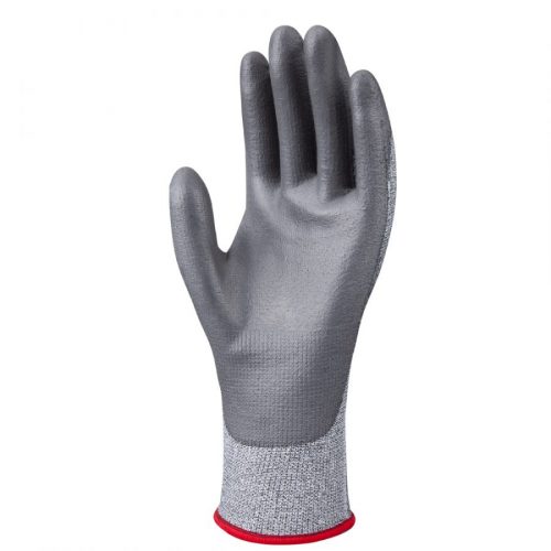 Showa® 546 foam polyurethane palm coated  13-gauge HPPE reinforced DURACoil seamless knit cut level A3 gloves