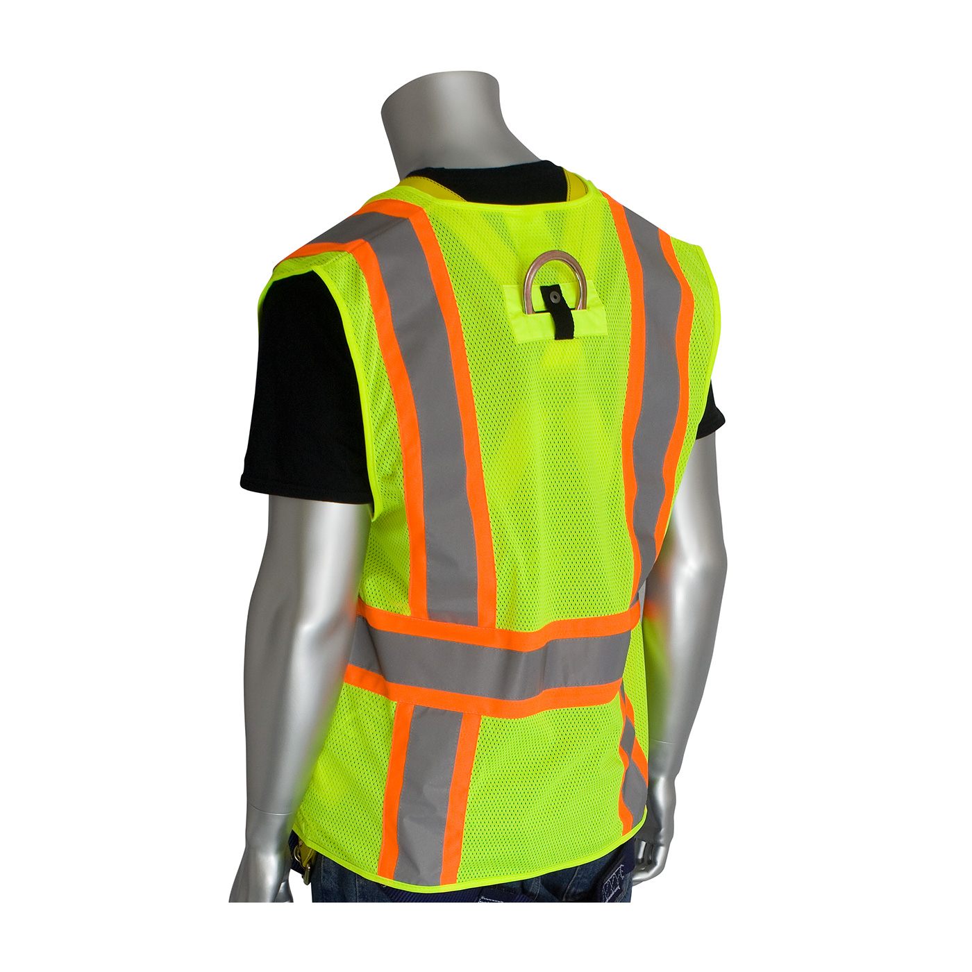 PIP® Type/Class R2 Two-Tone D-Ring Mesh Vests #302-0600D-LY