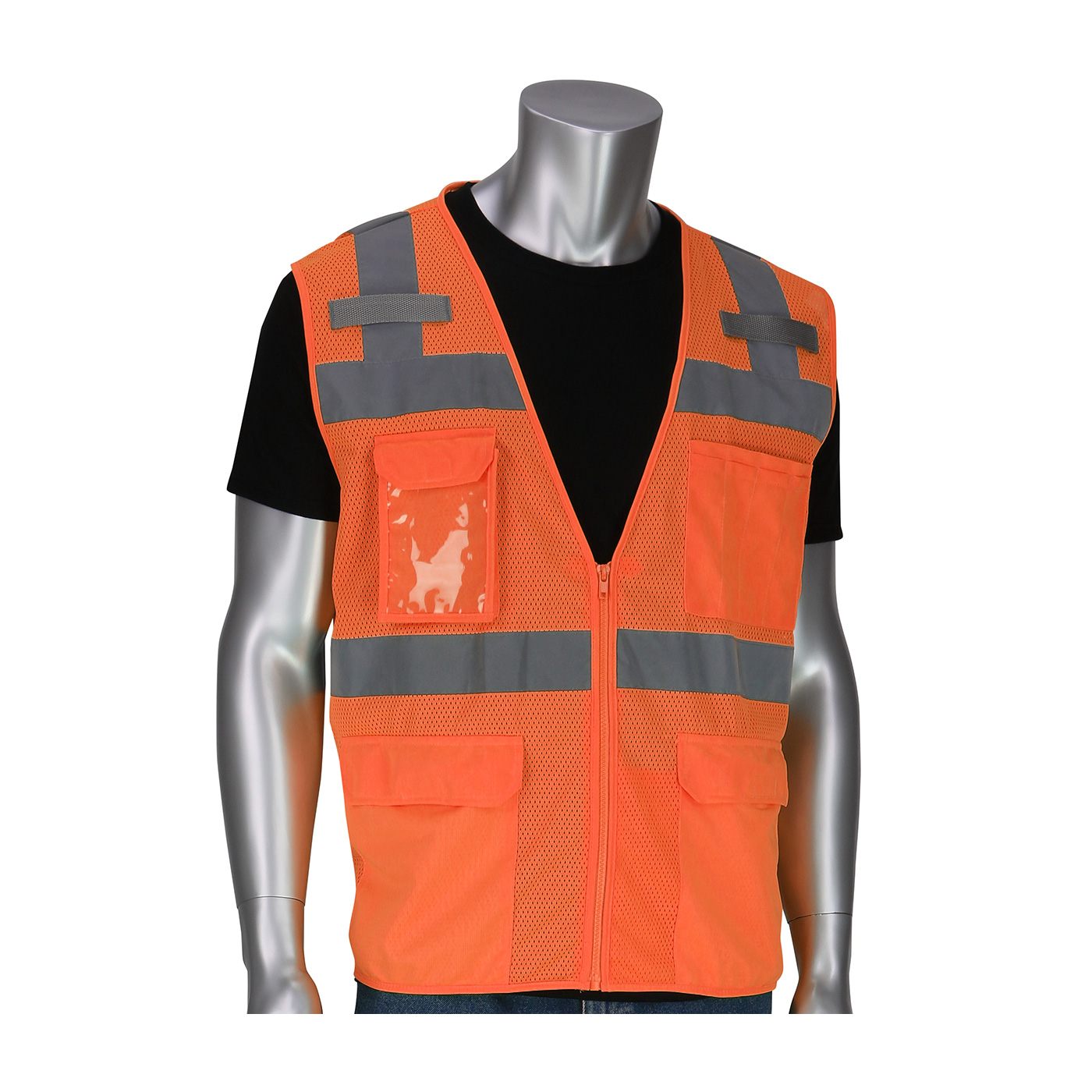 PIP® ANSI Type R Class 2 Orange Ten Pocket Surveyors Vest #302-0750