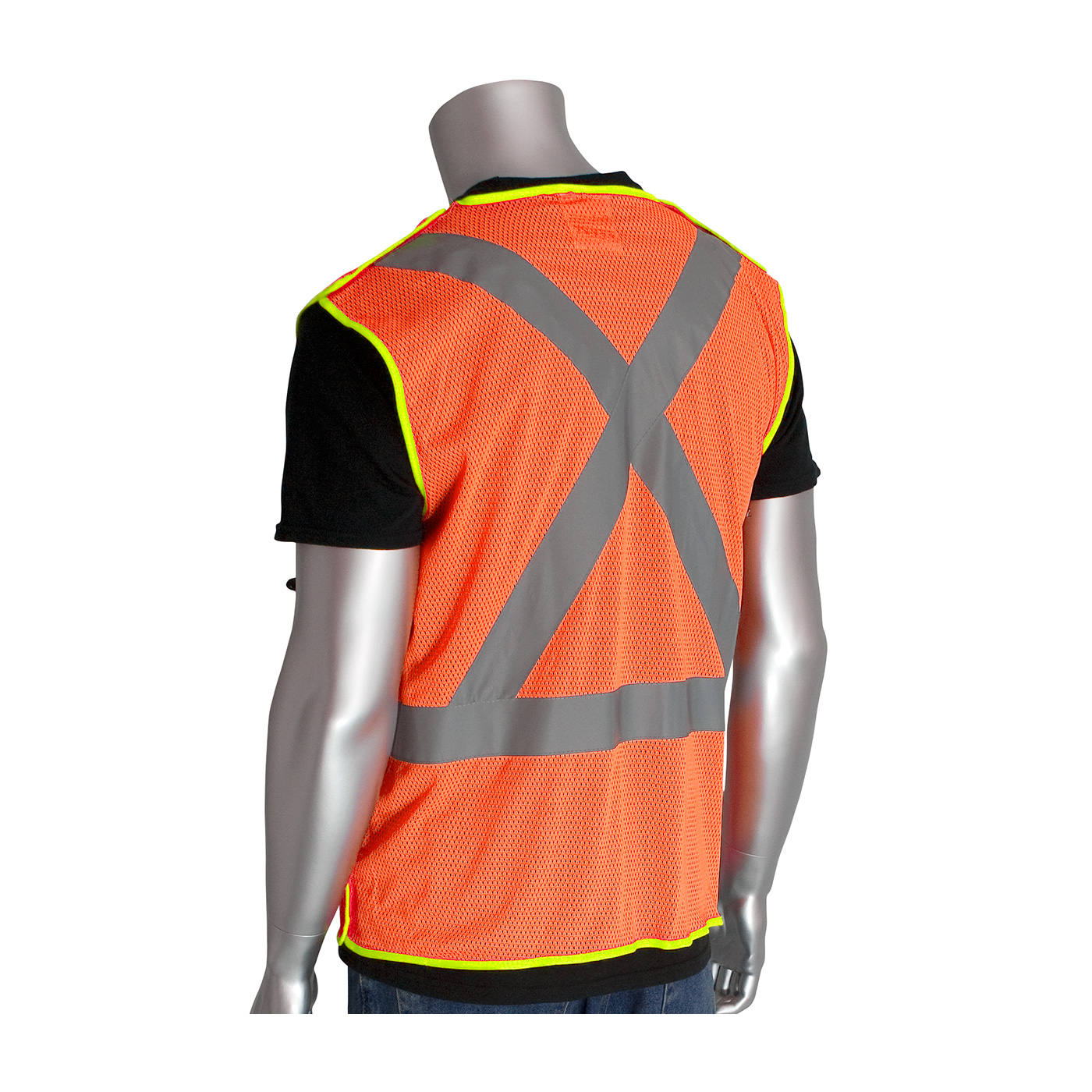 PIP® ANSI Type R Class 2 and CAN/CSA Z96 X-Back Breakaway Mesh Vest #302-0210-OR