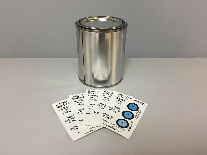 Humidity Indicator Cards in Resealable Cans