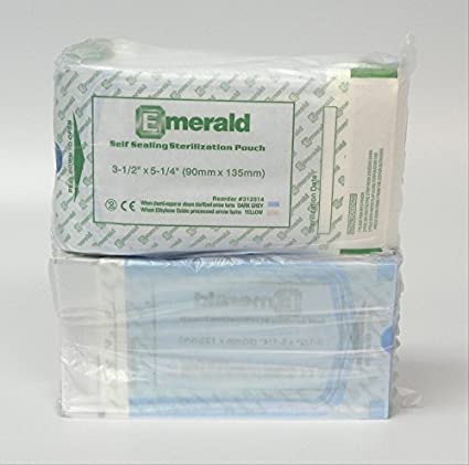 312514 Emerald Sterilization Pouches 3-1/2-in X 5-1/4-in