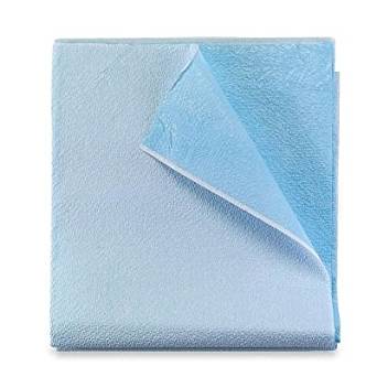 #951939 Tidi® Blue Disposable Heavy Tissue/Poly Stretcher Drape Sheets - 40` x 72`