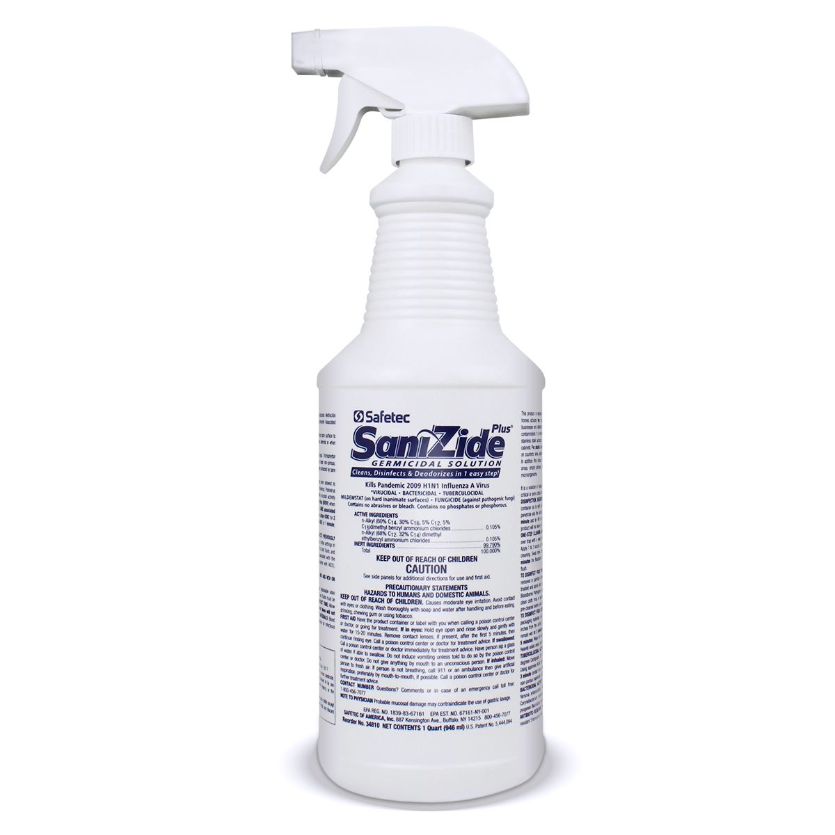 34810 Safetec® SaniZide Plus® Disinfecting Spray Bottles (32oz spray bottle)