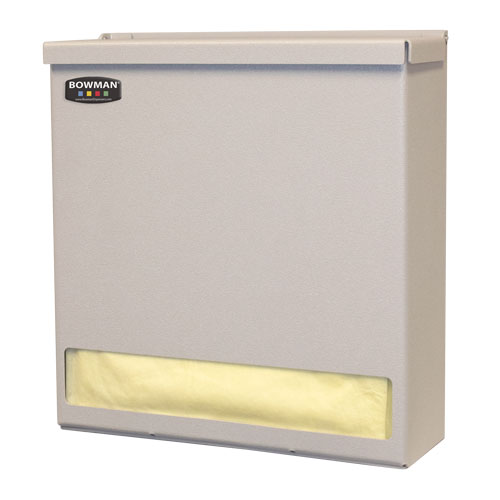GN001-0212: Bowman® Quartz Beige Injection Molded ABS Plastic Glove Box Dispenser with Dividers