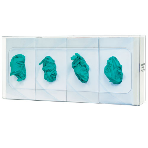 GP-061 : Bowman® Clear PETG Plastic Quad Glove Box Dispenser 