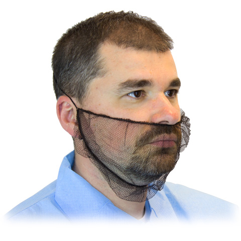 #DPBC-1000-BR Supply Source Disposable Brown Polyester Mesh Beard Covers