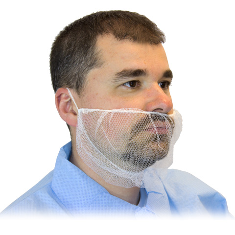 #DPBC-1000 Supply Source Disposable White Polyester Mesh Beard Covers