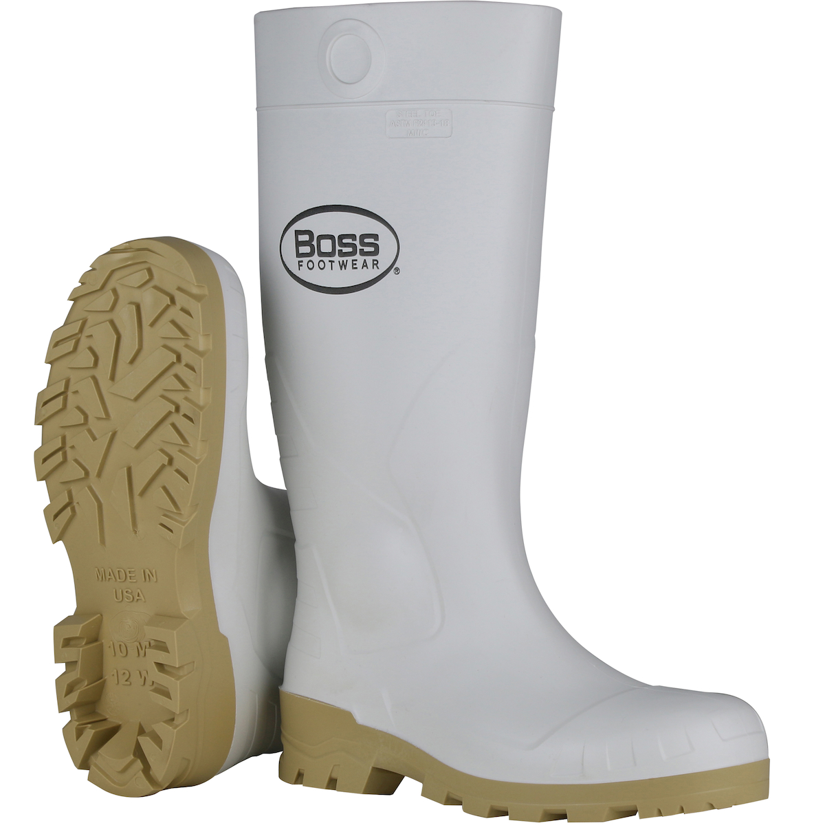 #380-910 PIP® Boss® 16` White PVC Steel Toe Boots