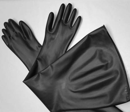 6B3032A Guardian® Manufacturing 30 mil Glove Box Gloves - 6 inch port
