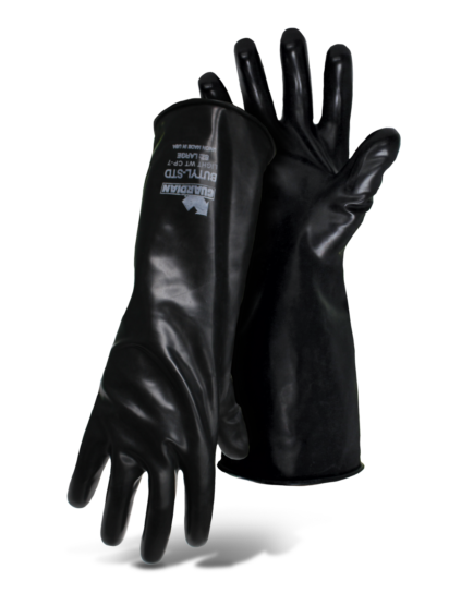 CP14FR Guardian® Manufacturing Rough Textured Fitted Butyl Gloves - 7 mil