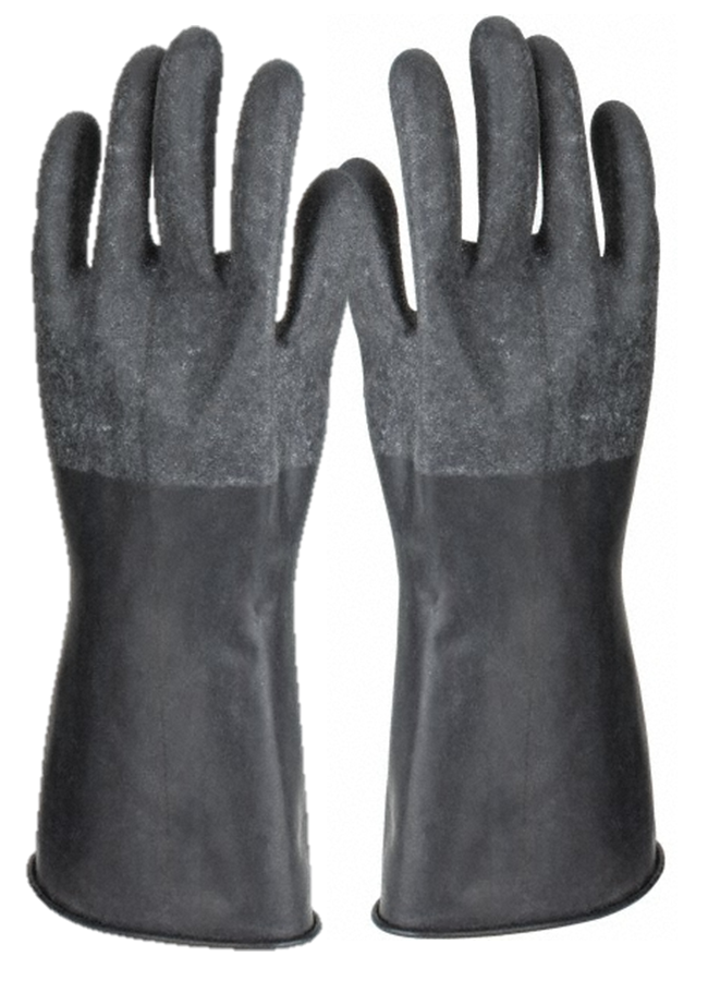 #CP-7R Guardian Rough Curved Hand Butyl Gloves - 7 mil