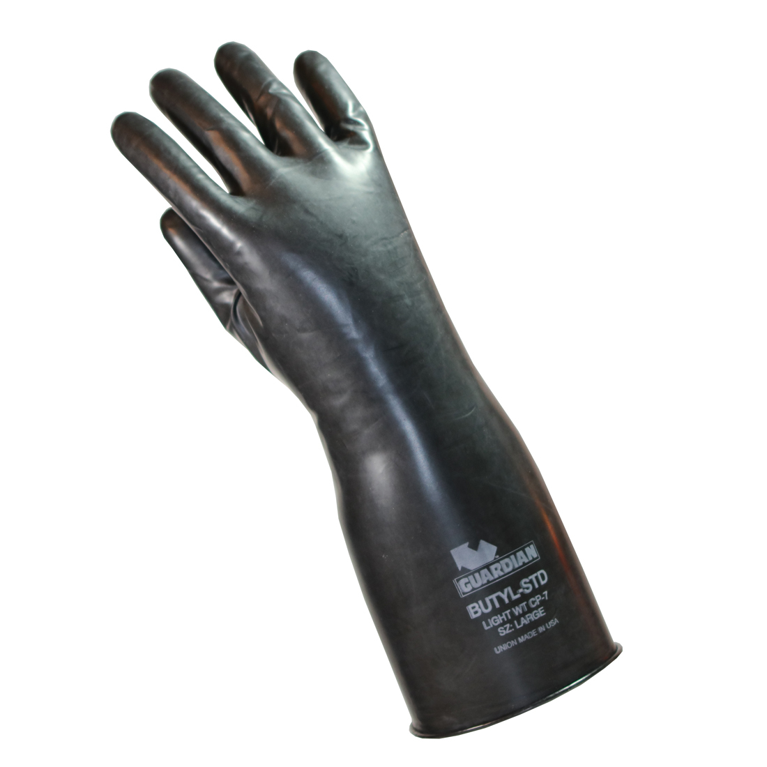 #CP-7 Guardian® Manufacturing Smooth Curved Hand Butyl Gloves - 7 mil