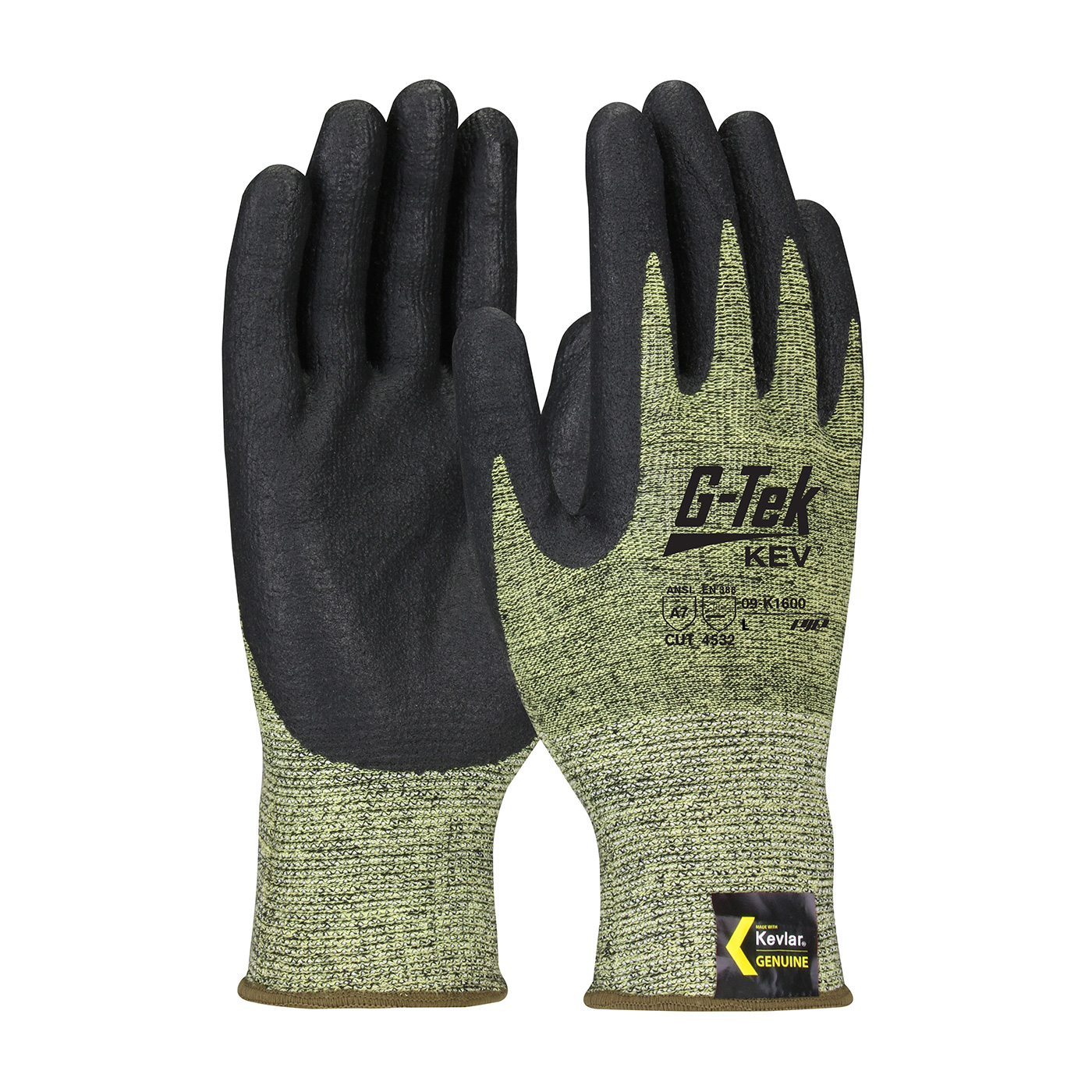 09-K1600 PIP® G-Tek® Kev™ 13-Gauge Kevlar® Nitrile Coated Seamless Knit Gloves