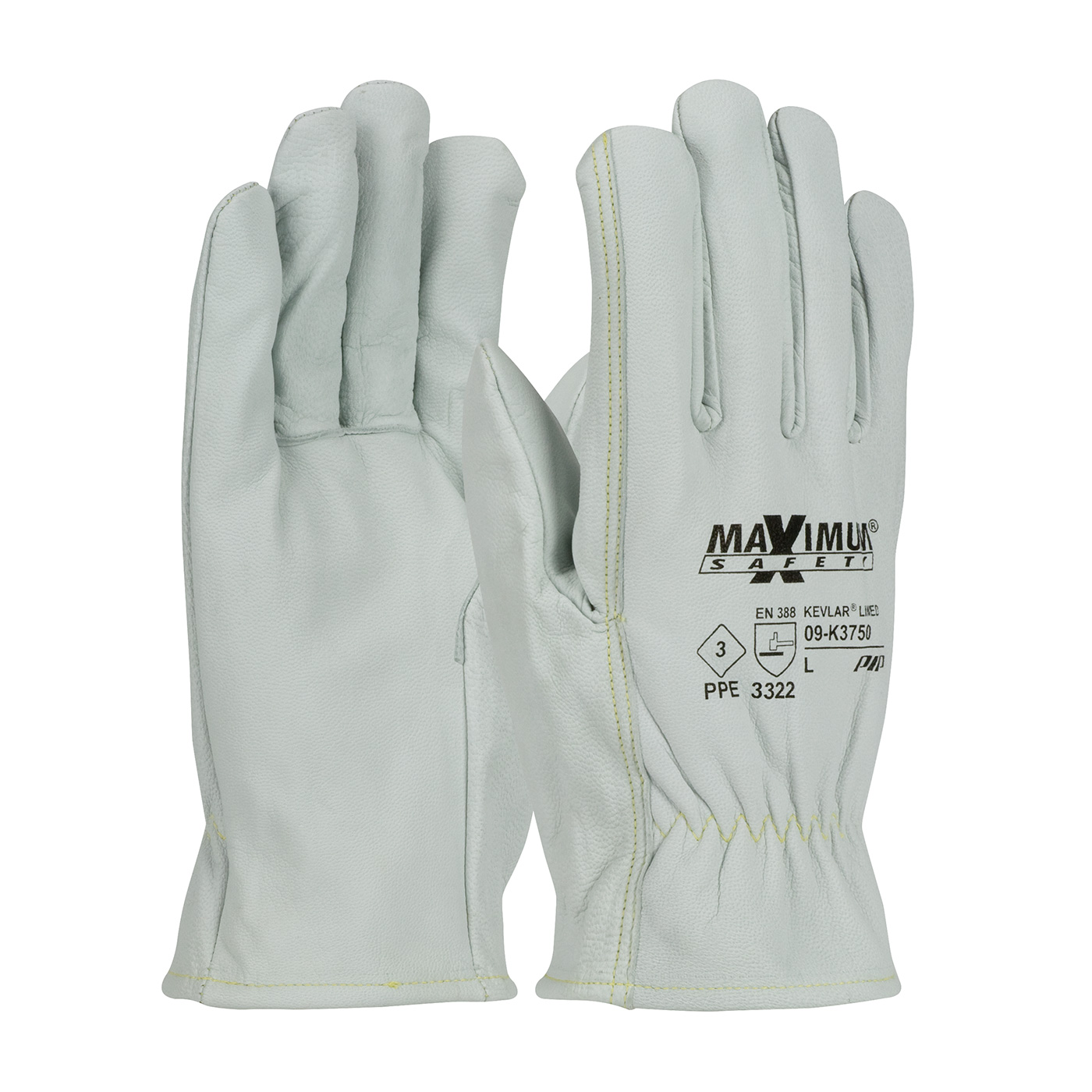 #09-K3750 PIP® Maximum Safety® AR/FR Top Grain Goatskin Leather Glove with Kevlar® Liner - Straight Thumb 