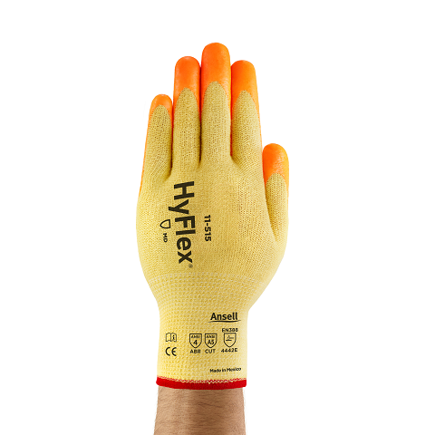 Ansell® HyFlex® 11-515 Hi-Viz Palm Coated Kevlar Gloves