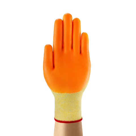Ansell® HyFlex® 11-515 Hi-Viz Palm Coated Kevlar Gloves