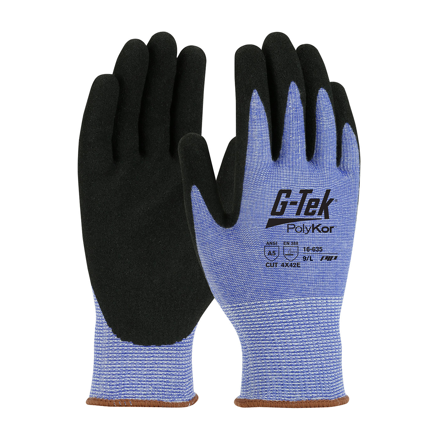 #16-635 PIP® G-Tek® PolyKor™ Nitrile Coated MicroSurface Grip A5 Cut Gloves 