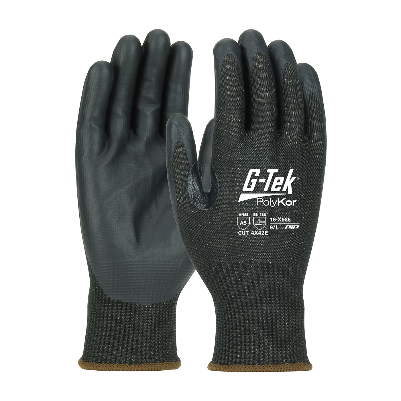 #16-X585 PIP® G-Tek® PolyKor™ Xrystal™ NeoFoam™ Coated Palm Knit Touchscreen compatible A5 Gloves 