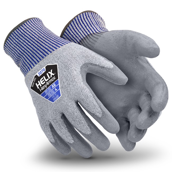HexArmor® Helix® Blademaster® 2070 HPPE Coated Grip Gloves