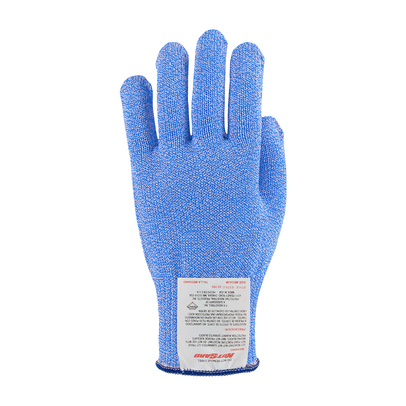 #22-760BB PIP® Bright Blue Kut-Gard® Dyneema® Blended Cut Level A7 Antimicrobial Gloves - Medium Weight