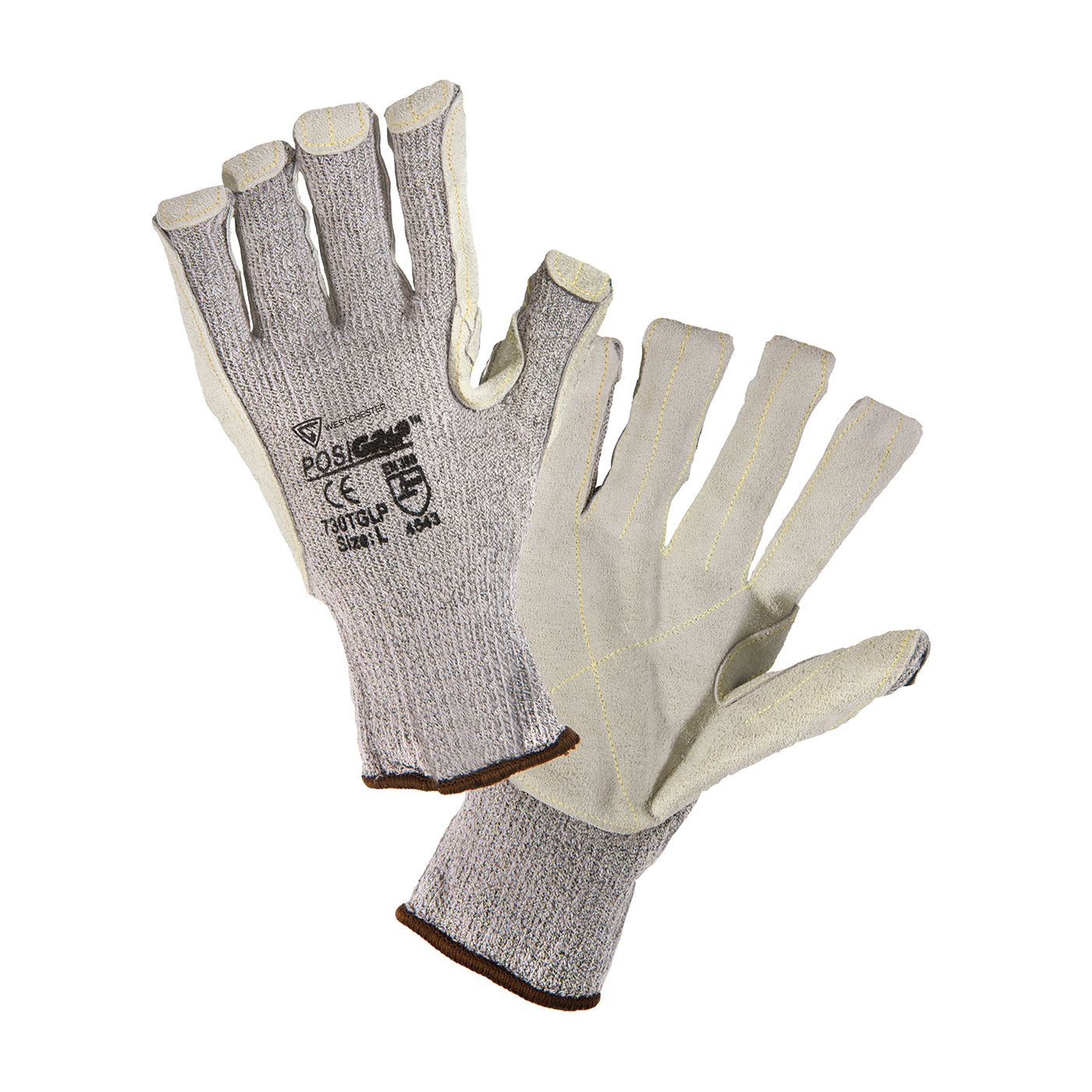 #730TGLP PIP® PosiGrip® 
Seamless Knit HPPE Blended Glove with Split Cowhide Leather Palm and Kevlar® Stitching