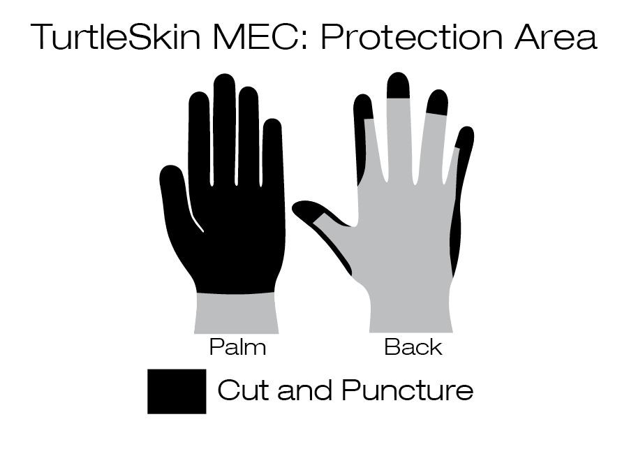 #MEC-001 Warwick Mills Turtleskin® MEC PM 330 Mechanics Gloves-coverage