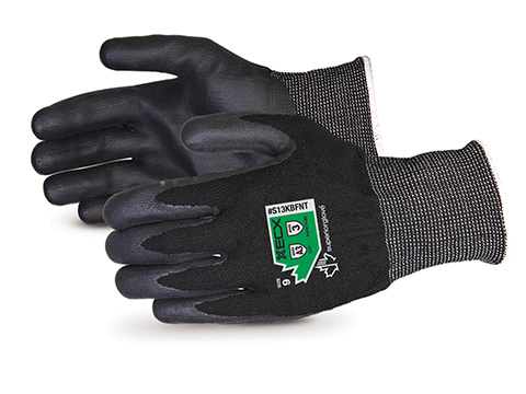 #S13KBFNT Superior Glove® Emerald CX Lite™ 13-gauge Nylon/Stainless-Steel Cut Resistant Knit Work Gloves with Foamed-Nitrile Palms
