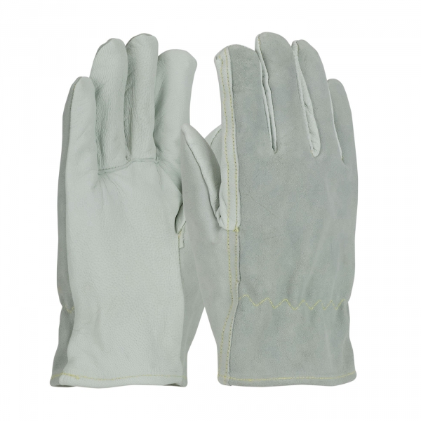 09-K3720 PIP® Top Grain Goatskin / Split Cowhide Leather Drivers Glove with Kevlar® Liner and Straight Thumbs