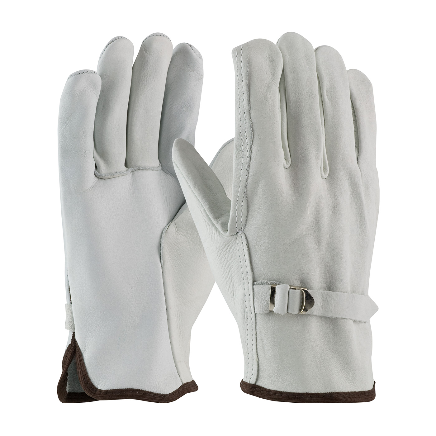 PIP® Superior Grade Top Grain Cowhide Leather Drivers Glove with Pull Strap Closure - Straight Thumb #68-158
