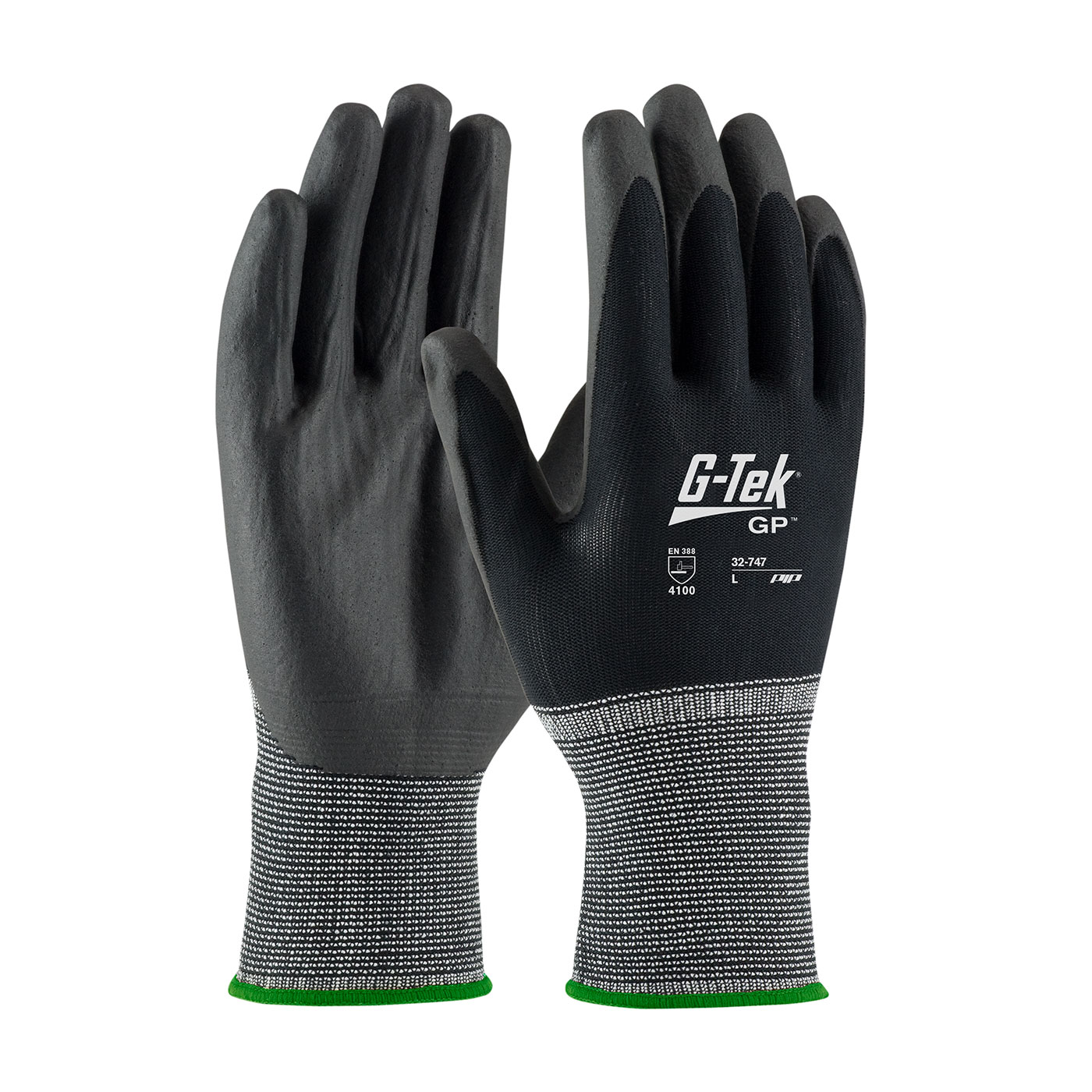 #32-747 PIP® G-Tek® GP™ Seamless Knit Nylon Glove with Air-Infused PVC Coating on Palm & Fingers 