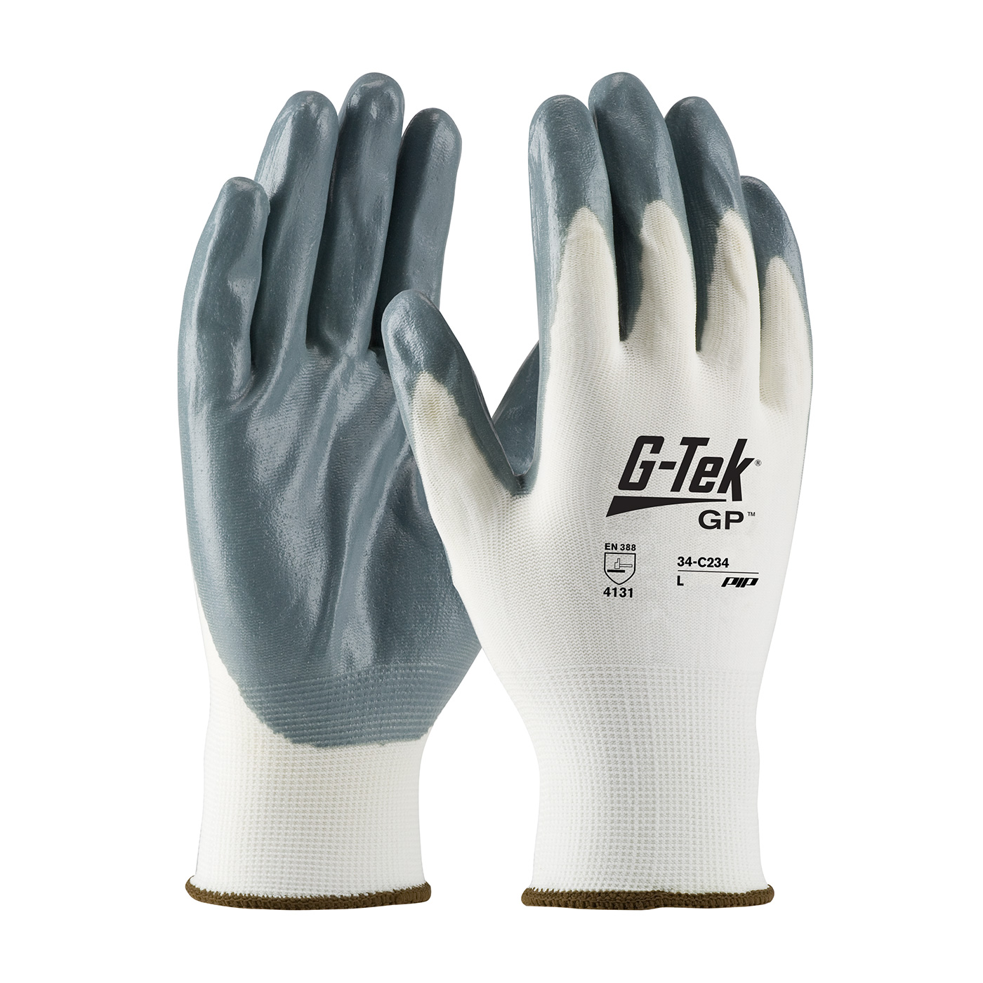 #34-C232 PIP® G-Tek® GP™ Seamless Knit Nylon Glove with Nitrile Coated Foam Grip on Palm & Fingers - Economy Grade  