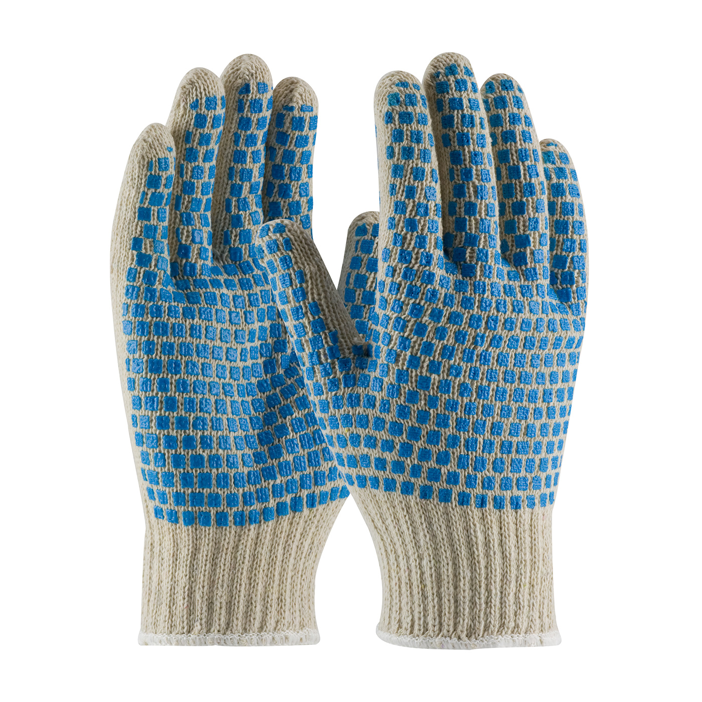 PIP® Seamless Knit Cotton / Polyester Glove with Double-Sided PVC Brick Pattern Grip - Regular Weight #36-110BB
